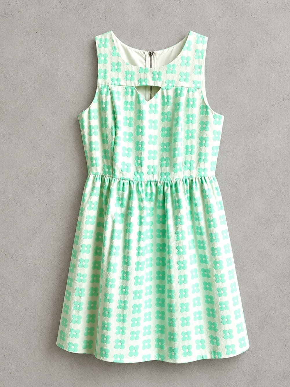 Kensie Mint Green Floral Cutout Sleeveless Dress
